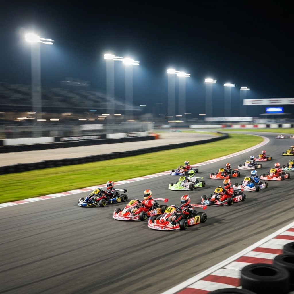 Night racing at Manja